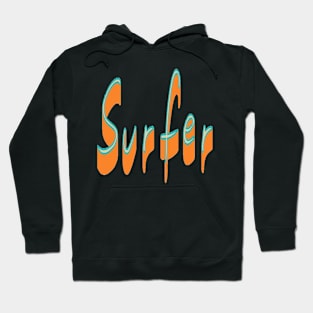 Surfer, Hello Summer Vintage Funny Surfer Riding Surf Surfing Lover Gifts Hoodie